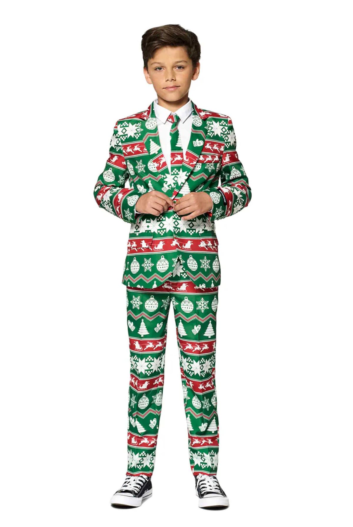 Suitmeister - Boys Christmas Green Nordic L