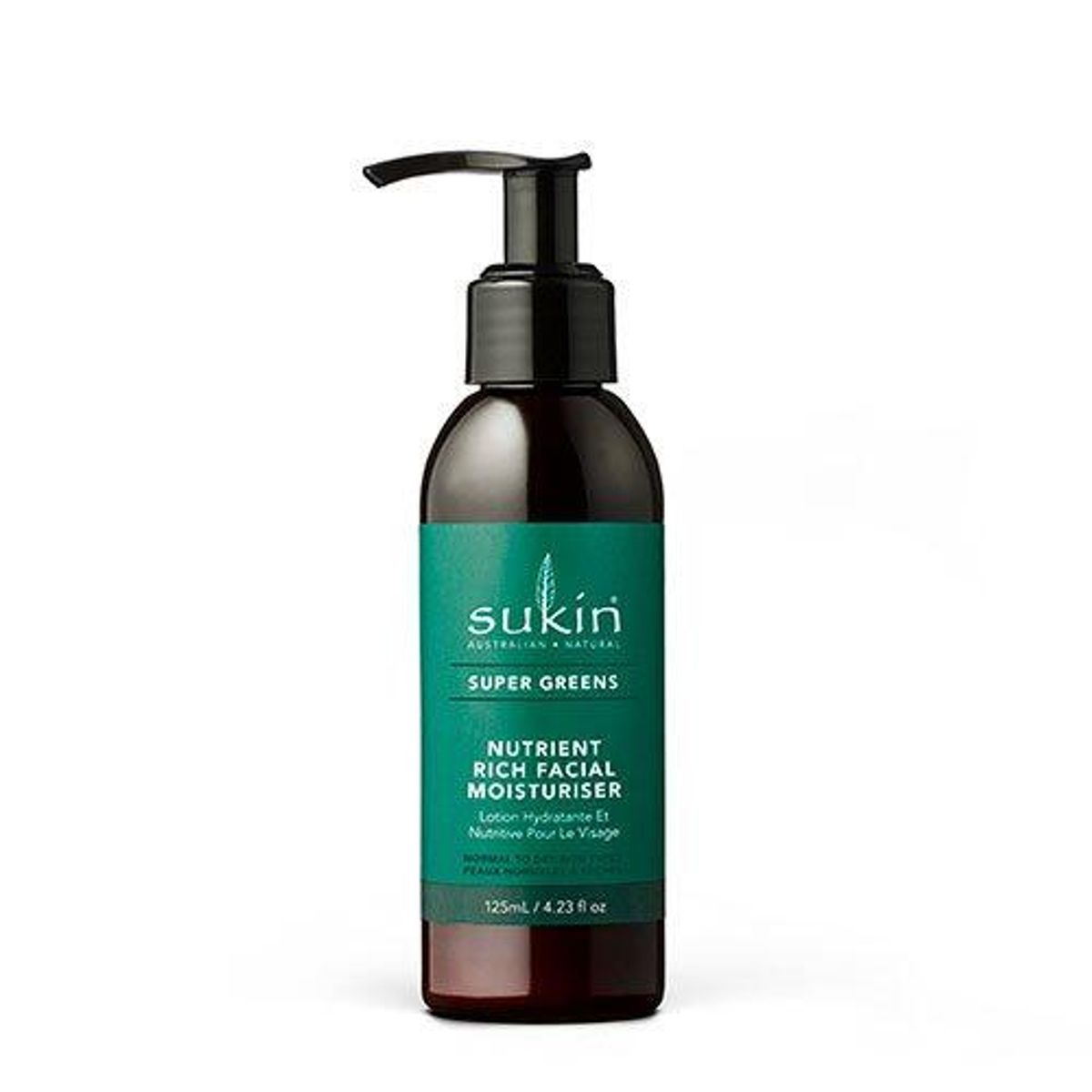 Sukin Facial Moisturiser Nutrient Rich Super Greens, 125ml.