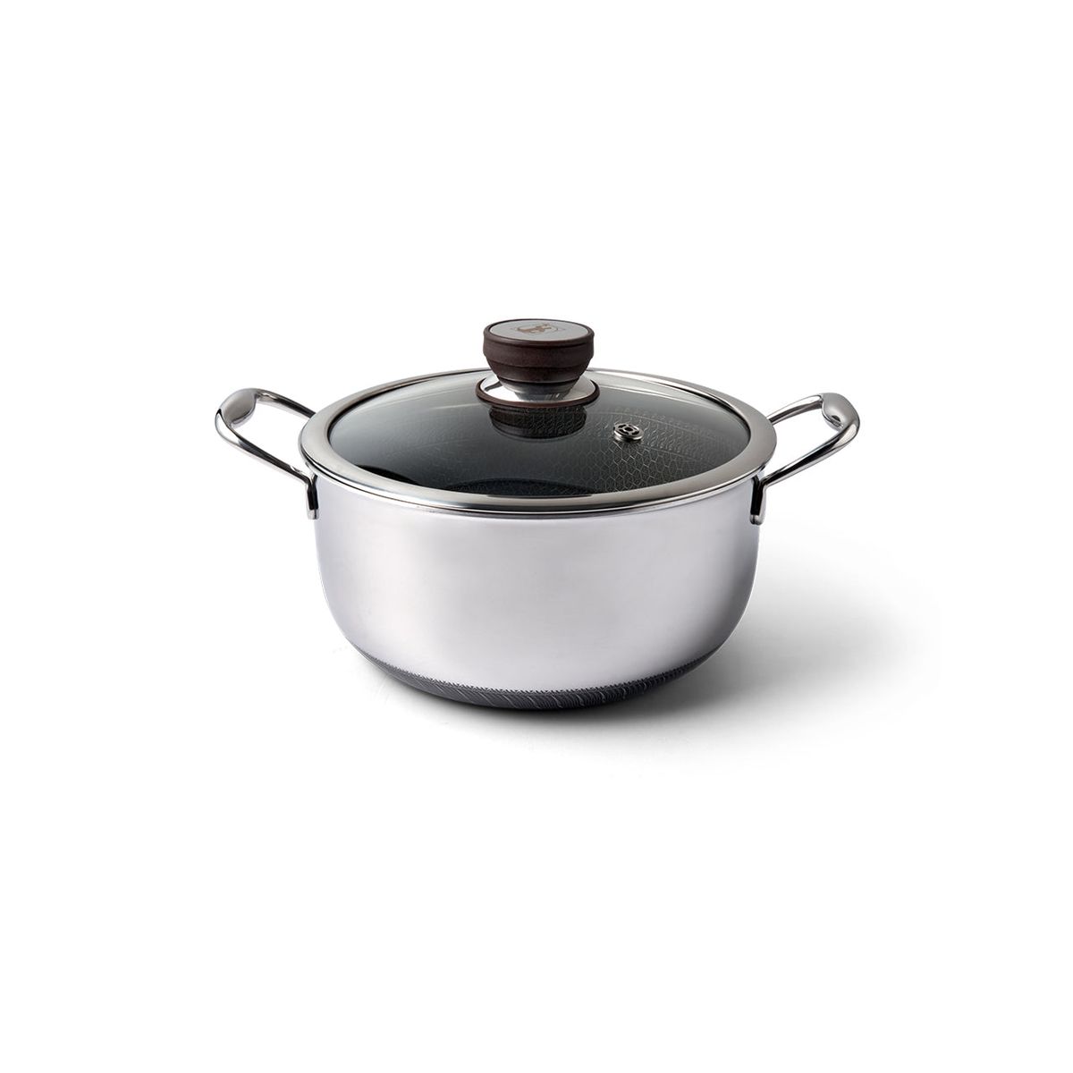 Sumisu - Fusion Non-stick Gryde 5 Liter (24 cm) med låg - Ildfast op til 300 grader - Tåler Opvaskemaskine - Tåler Metalredskaber - Til induktion og gas