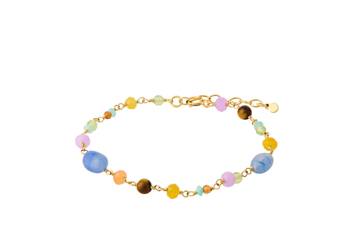 Summer Shades Bracelet Forgyldt Sølv Armbånd fra Pernille Corydon med Sten