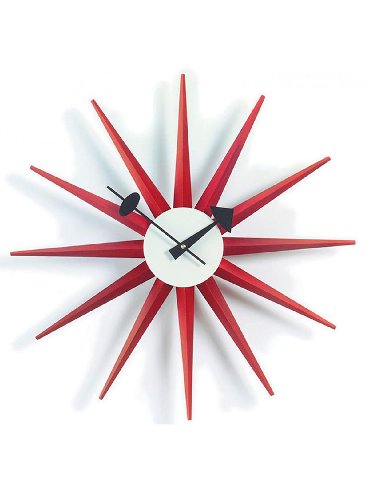 Sunburst Clock fra Vitra (Rød)