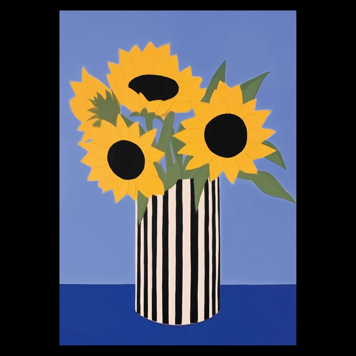 Sunflowers Plakat 35x50 cm (B3) / Hvid Egetræ