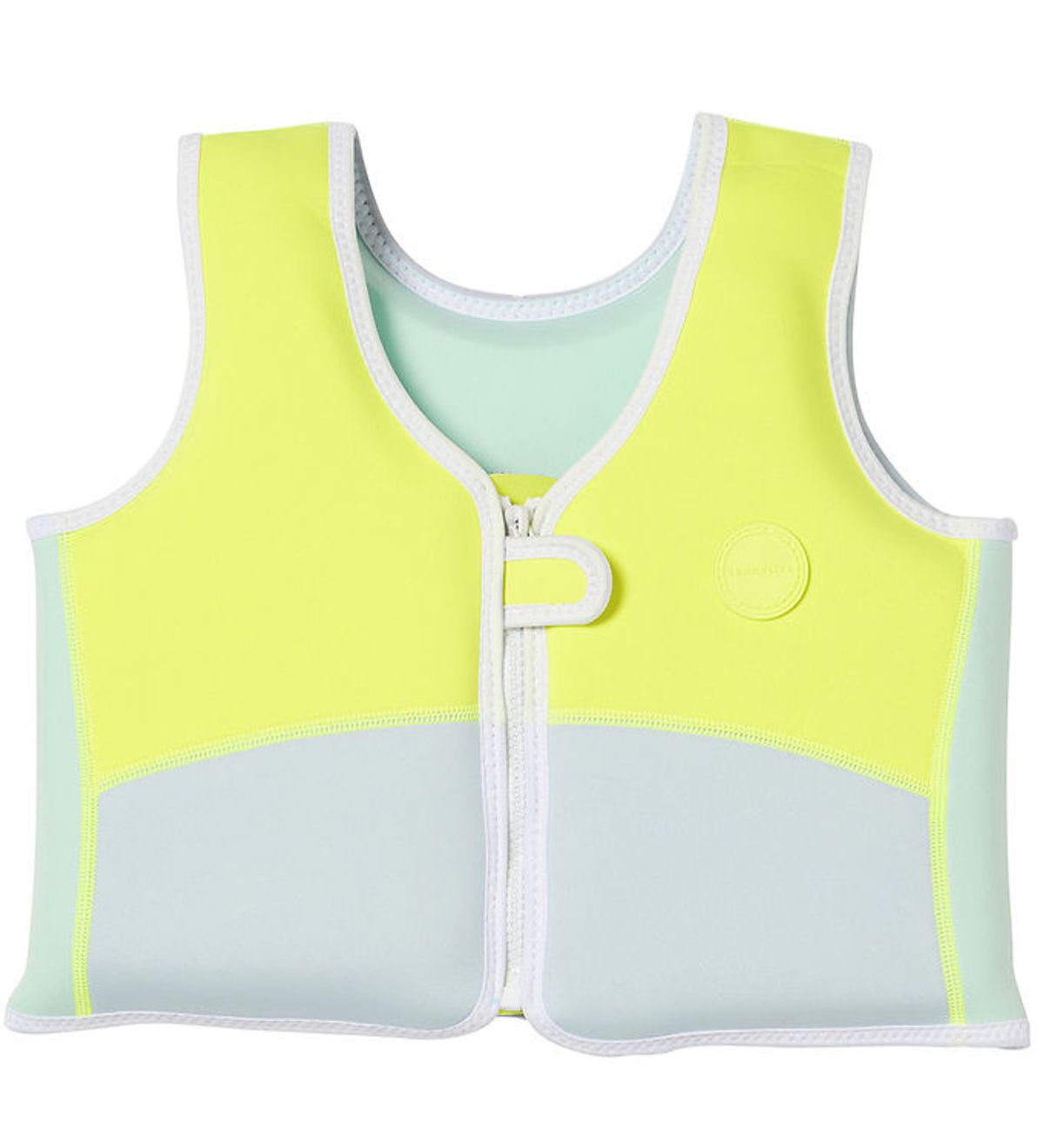 SunnyLife Svømmevest - Salty the Shark - 3-6 År - Aqua Neon Yell