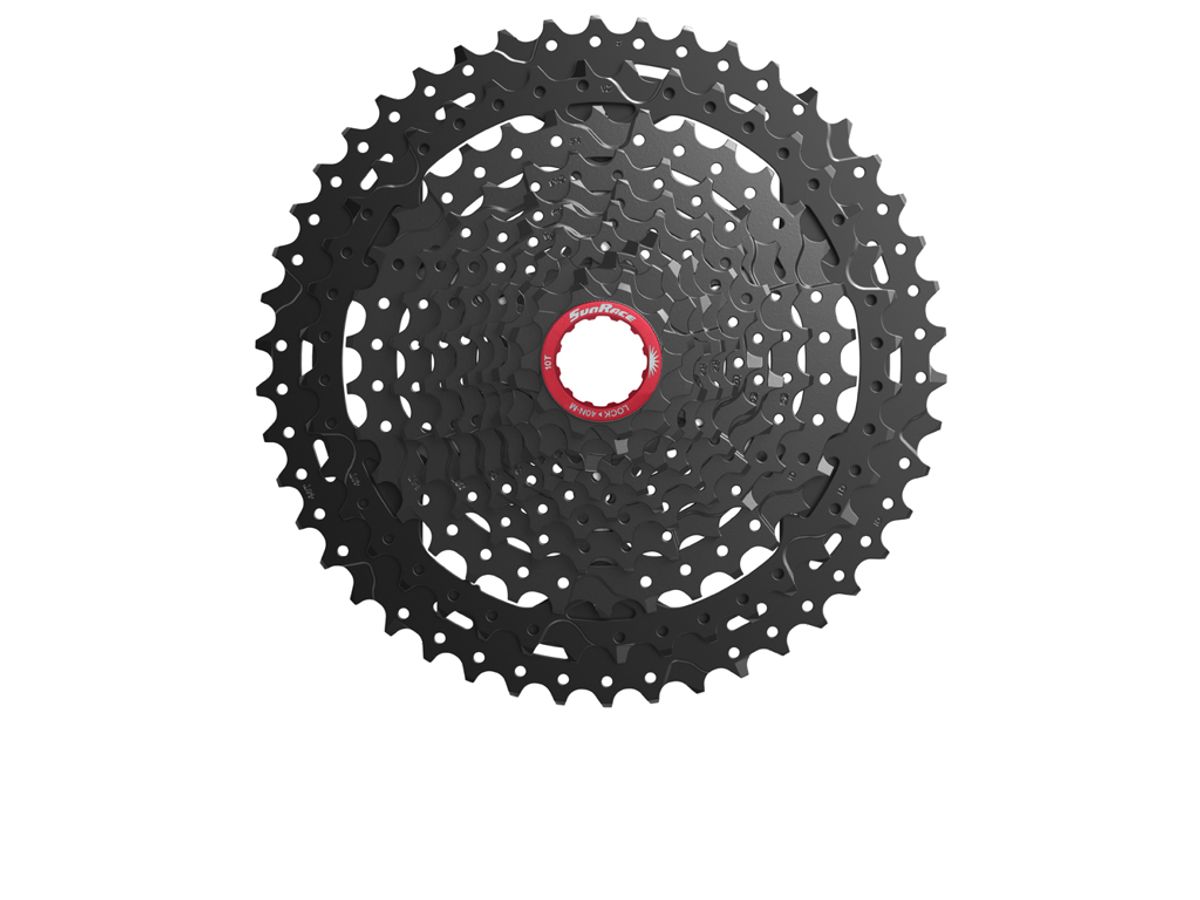 Sunrace CSMX9X - Kassette 11 gear - 10-46 tands - MTB - Til Sram XD - Sort