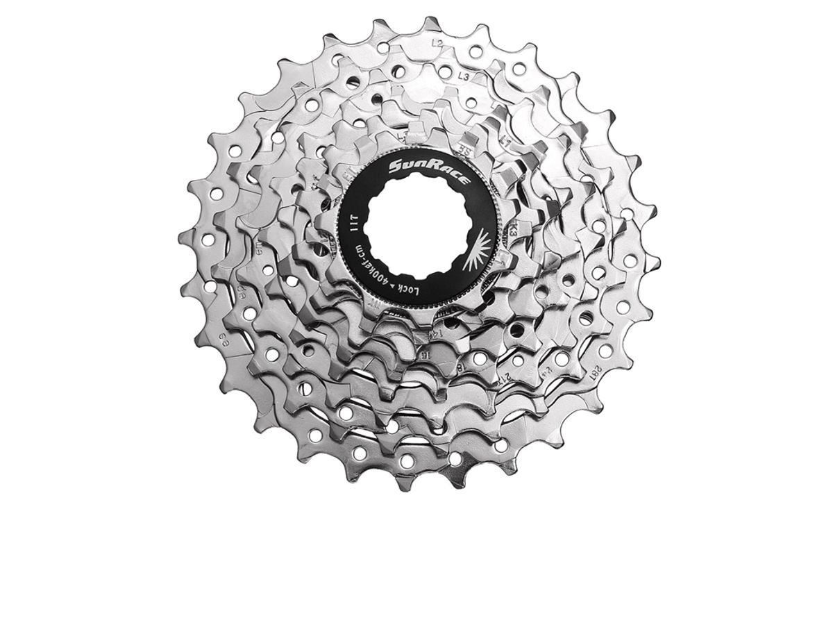 Sunrace CSR86 - Kassette 8 gear - 11-23 tands - Road - Til Shimano eller Sram - Nickel