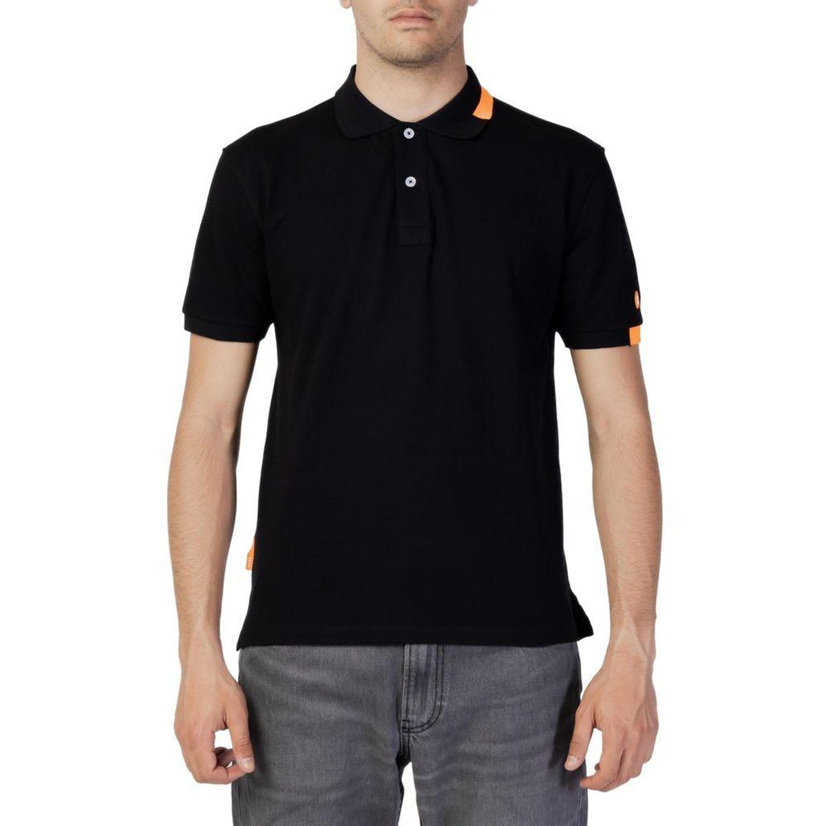 Suns Black Cotton Polo Shirt