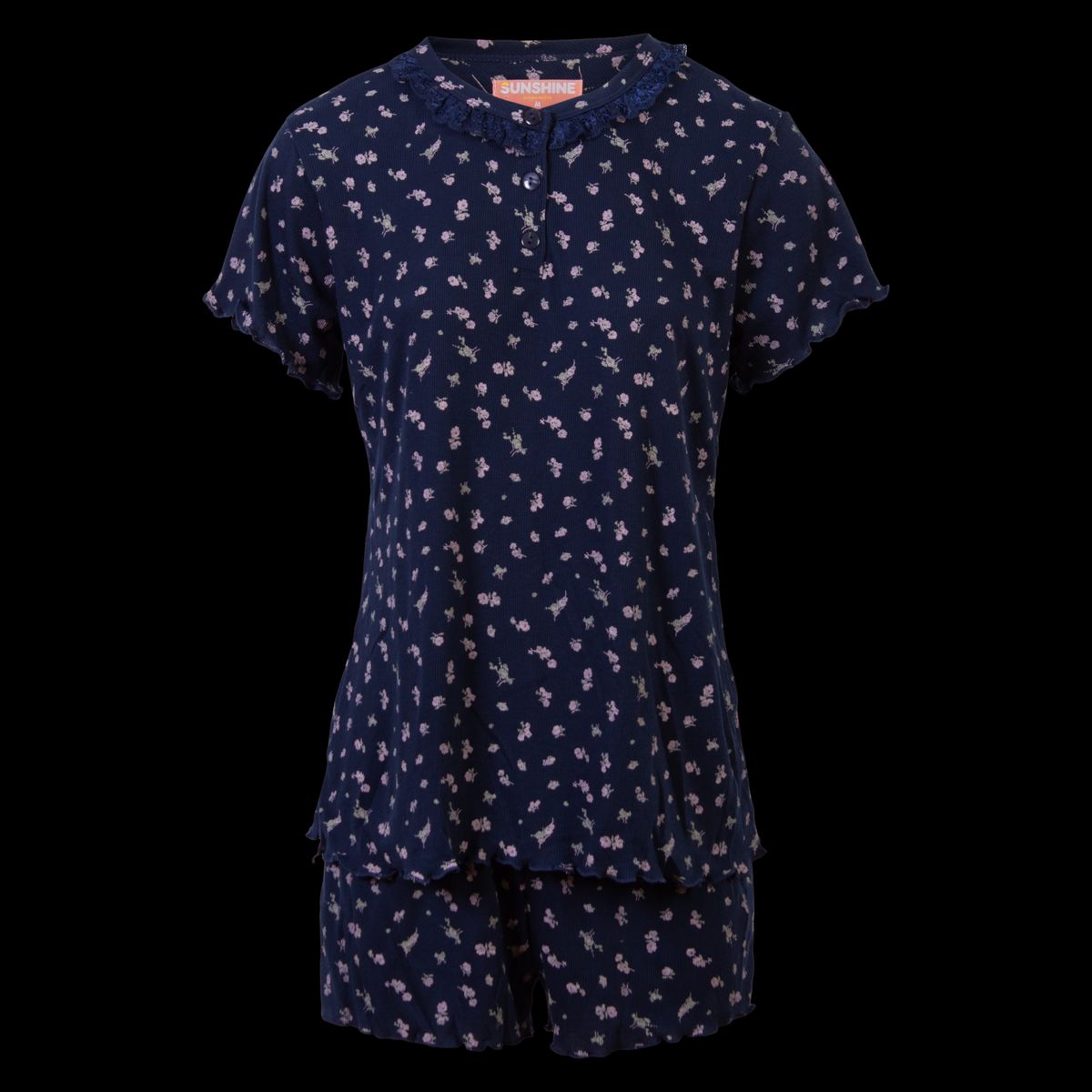 Sunshine Dame Nattøjssæt - Navy - 2XL