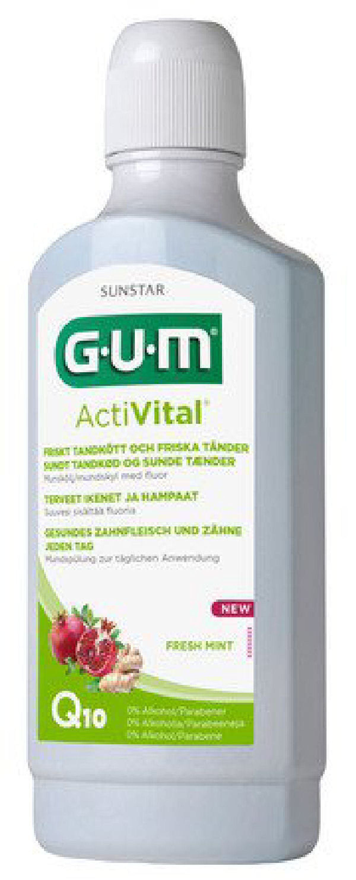 Sunstar gum activital sundt tandkød og sundere tænder q10 fresh mint 500ml