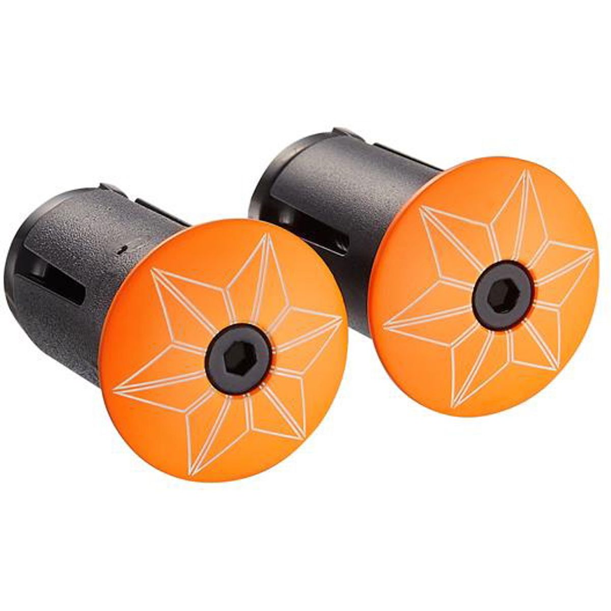 Supacaz Styrpropper Star Plugz Powder Coated - Orange