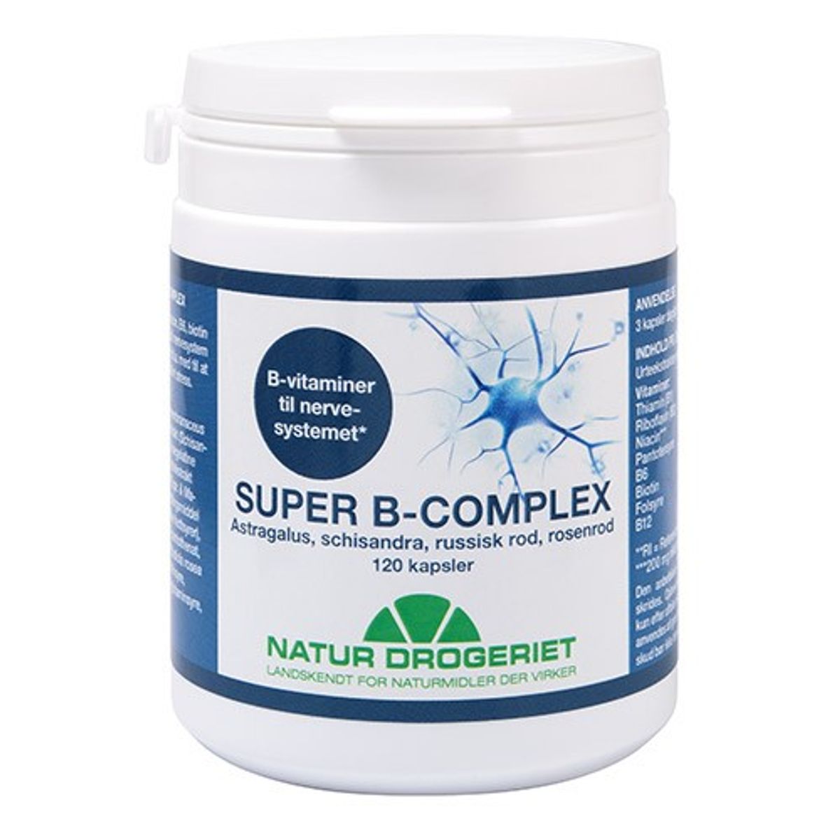 Super B-Complex - 120 kapsler - Natur Drogeriet