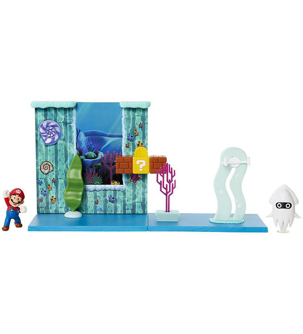 Super Mario Legesæt - Deluxe Underwater Playset - 10 Dele