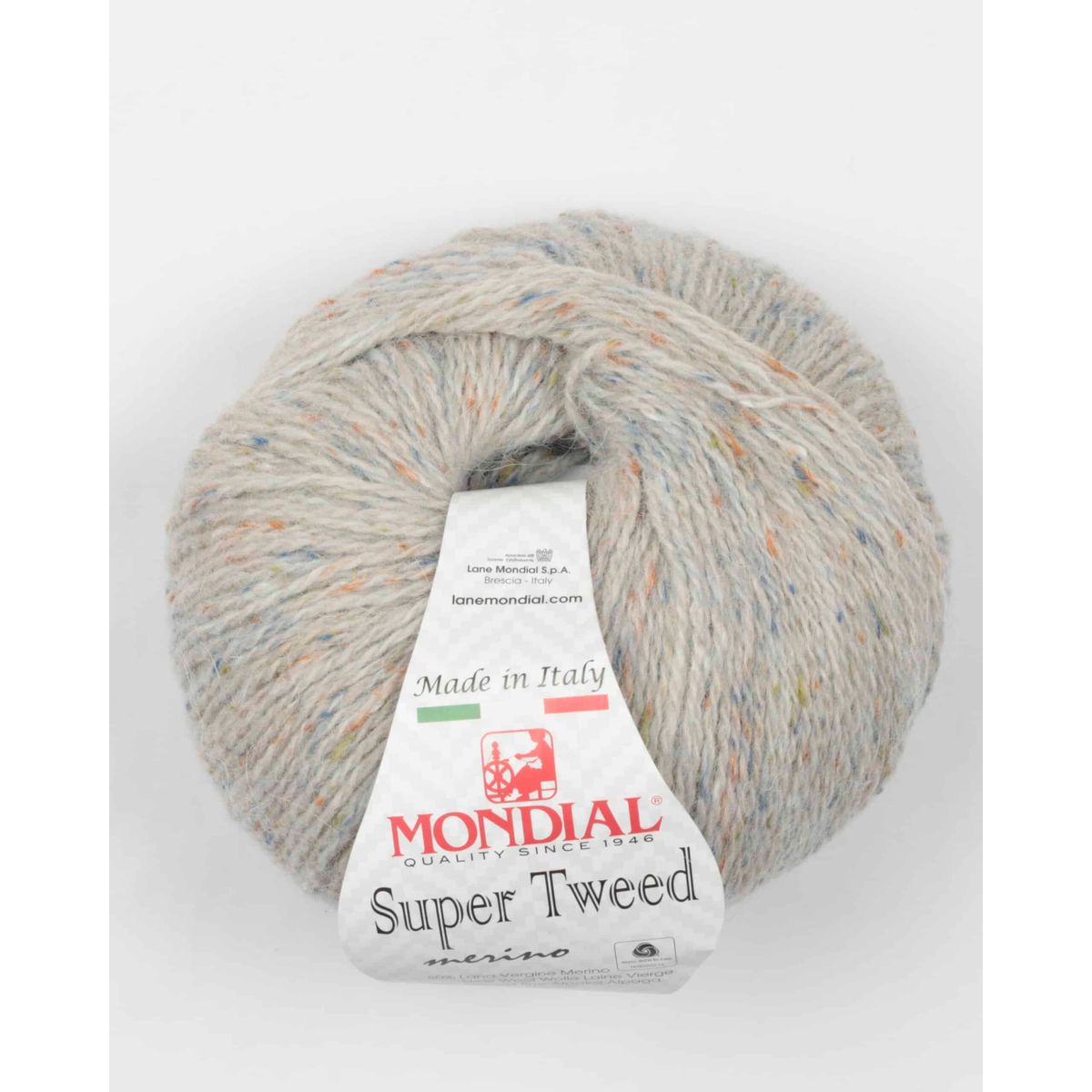 Super Tweed fra Mondial i mange farver - 418 Sand - 20% Viskose, 50% Merinould, 30% Alpaka