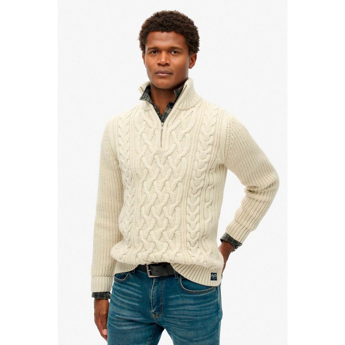 Superdry Jacob Cable Knit Half Zip