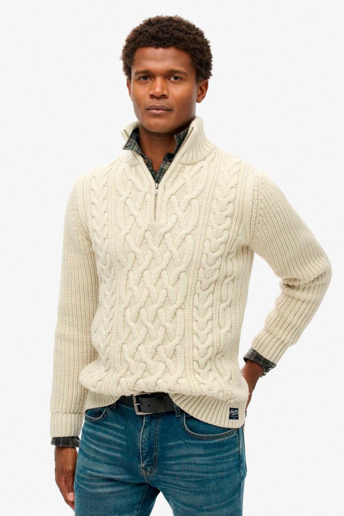 Superdry Jacob Cable Knit Half Zip