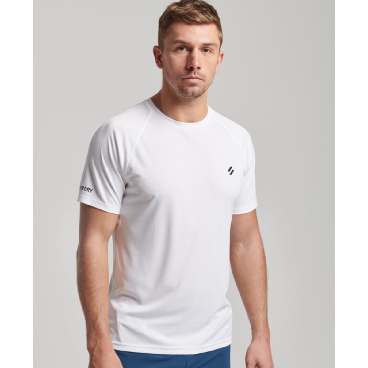 SuperDry Sport - Train Active Short Sleeve T-Shirt - Hvid M