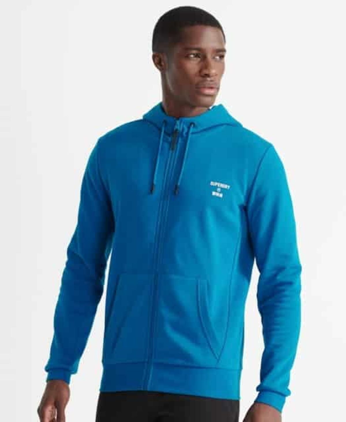 SuperDry Sport - Training Sport Zip Hoodie - Naval Blue M