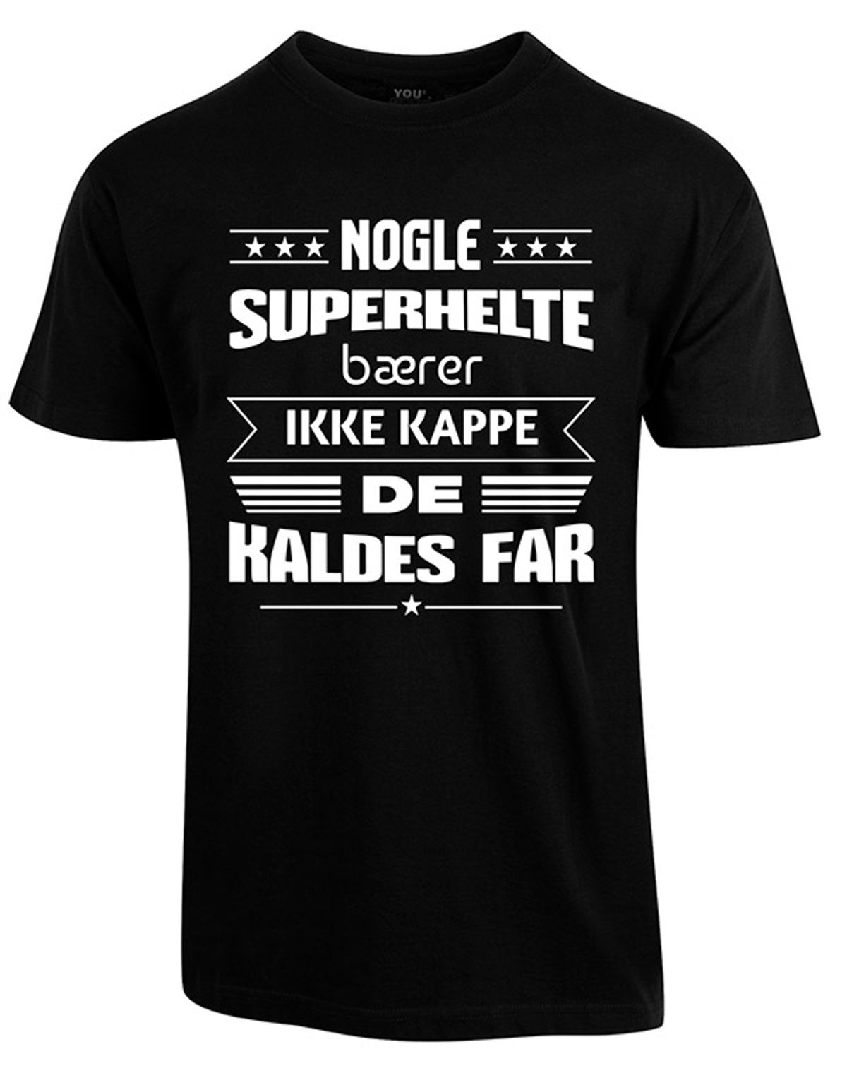 Superhelte fars dag t-shirt - Sort