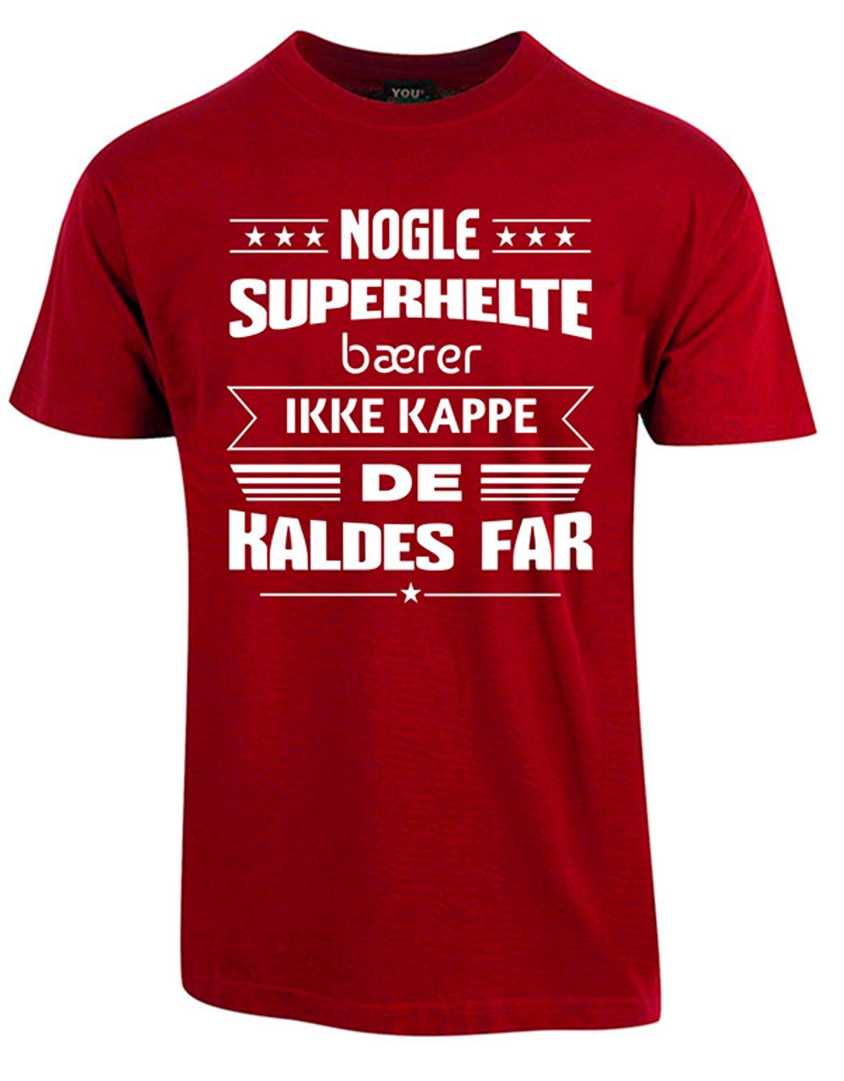 Superhelte fars dag t-shirt - Vinrød