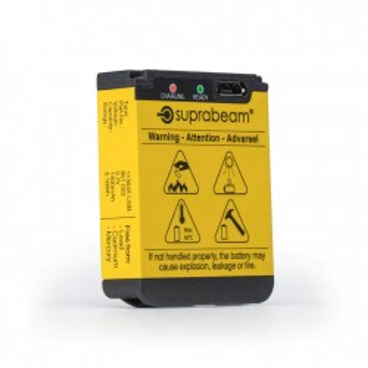 Suprabeam Li-Polymer celle 13645 1400 mAh 5.18 Wh/3.7 V USB til V3air Rechargeable - Batteri