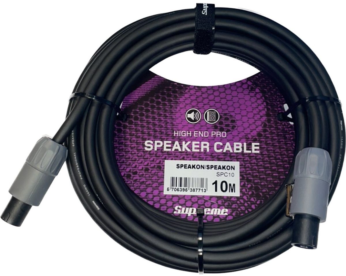 Supreme Højttaler kabel 2x2,5mm2 med Speakon/Speakon stik 10 meter