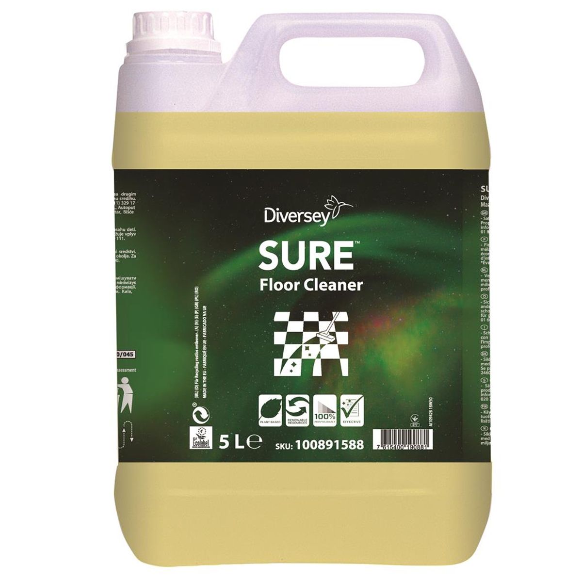 SURE Floor Cleaner, plantebaseret gulvrengøringsmiddel, 5 L