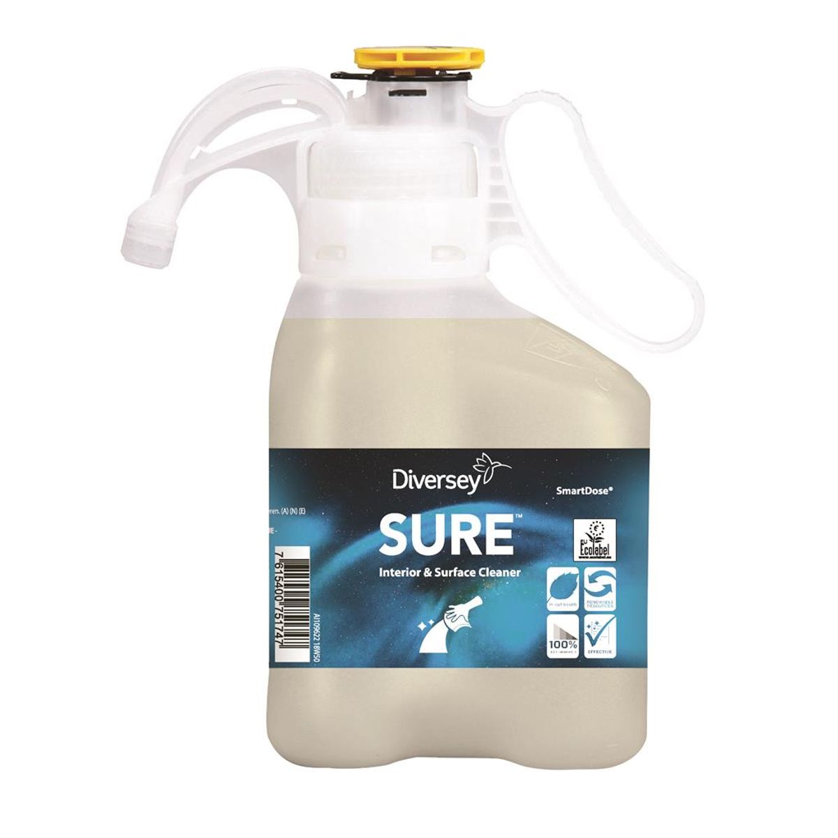 SURE Interior & Surface Cleaner, plantebaseret universal rengøringsmiddel, SmartDose, 1,4 L