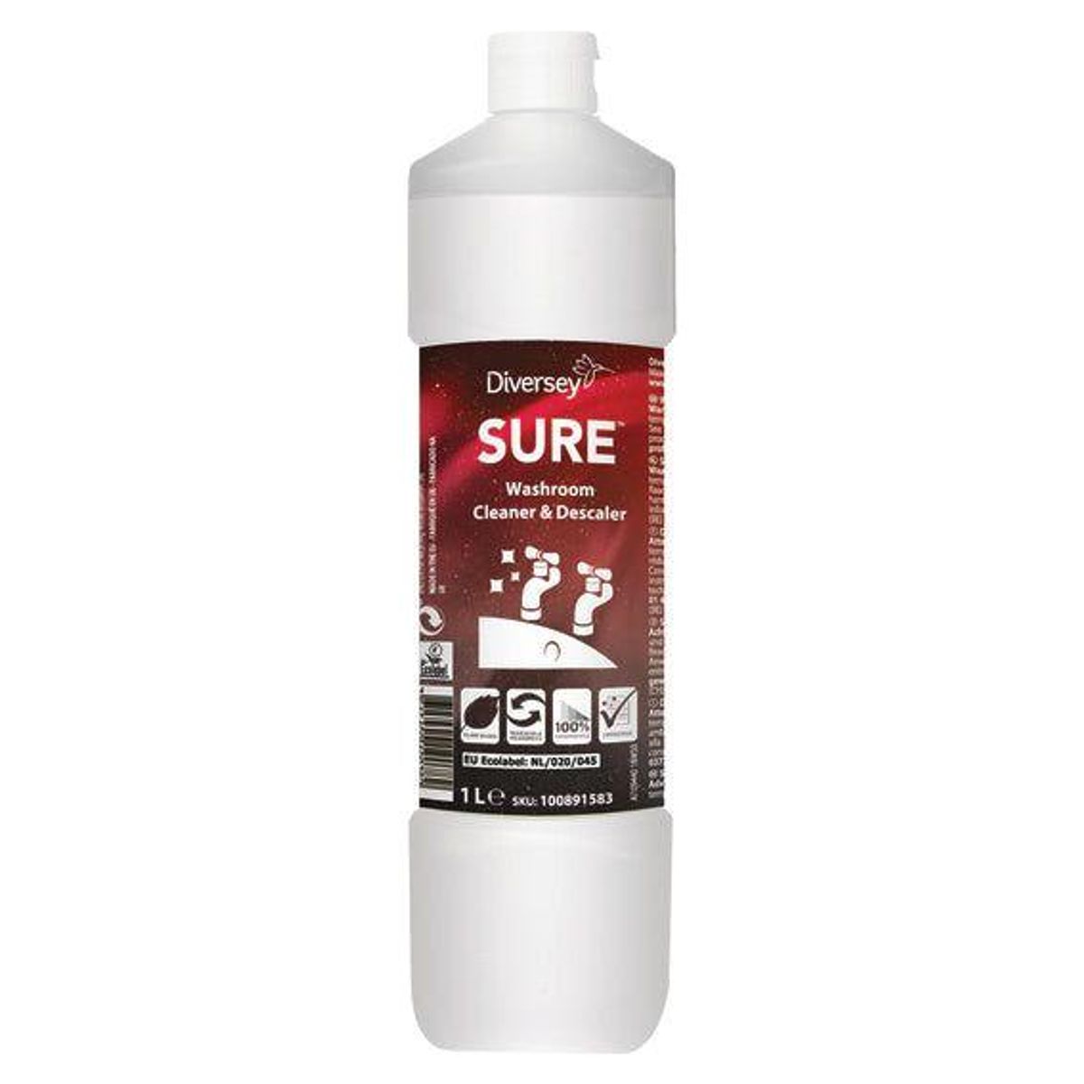 SURE Washroom Cleaner & Descaler Sanitet og kalkfjerner 1 liter