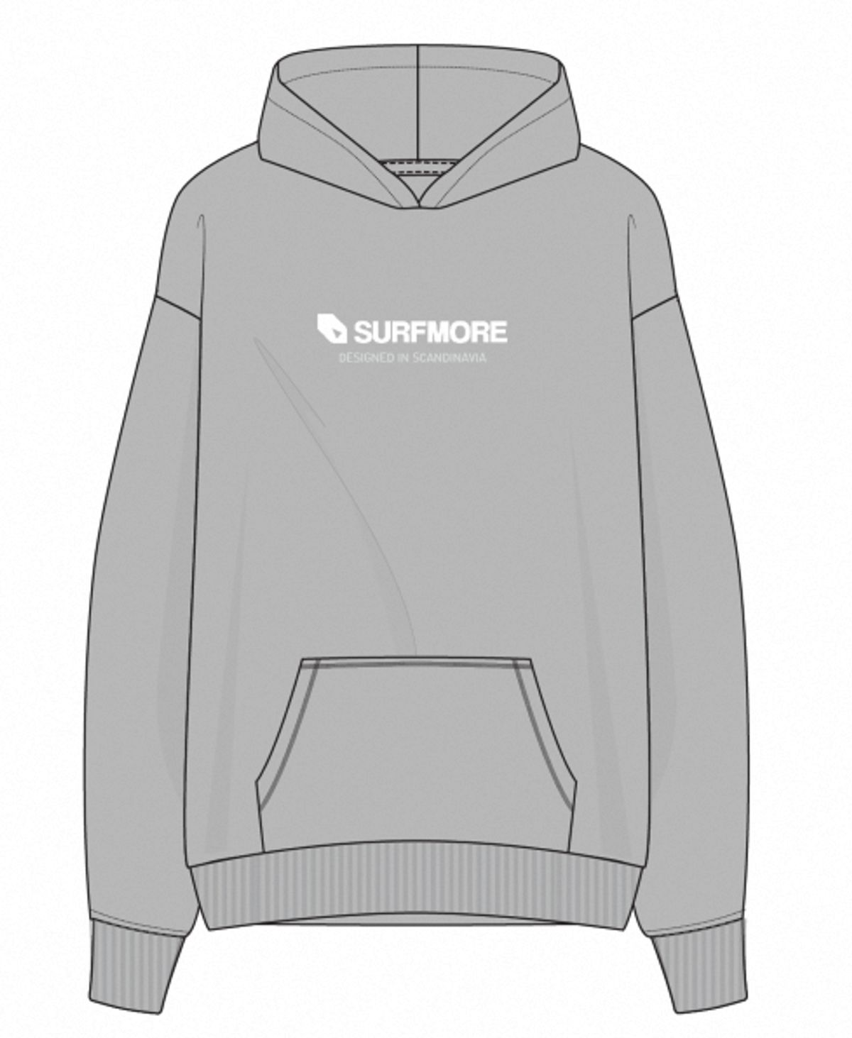 SURFMORE Logo Hoodie - Grå