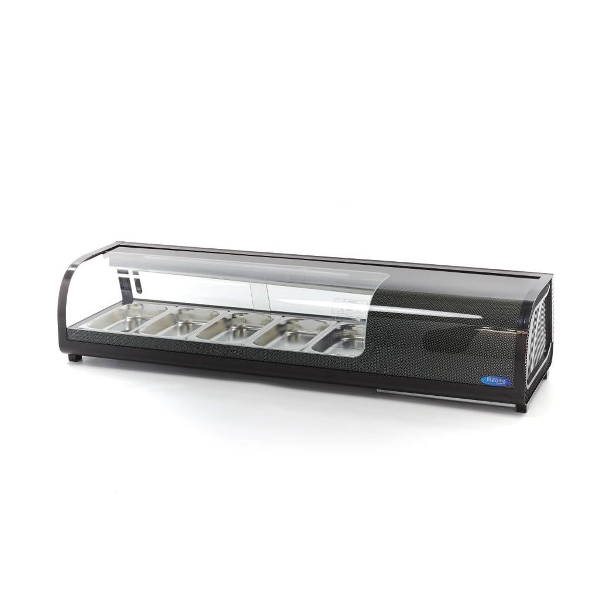 Sushi og Tapas Display - 52L - inkl 5 x 1/3 GN - Bordplade