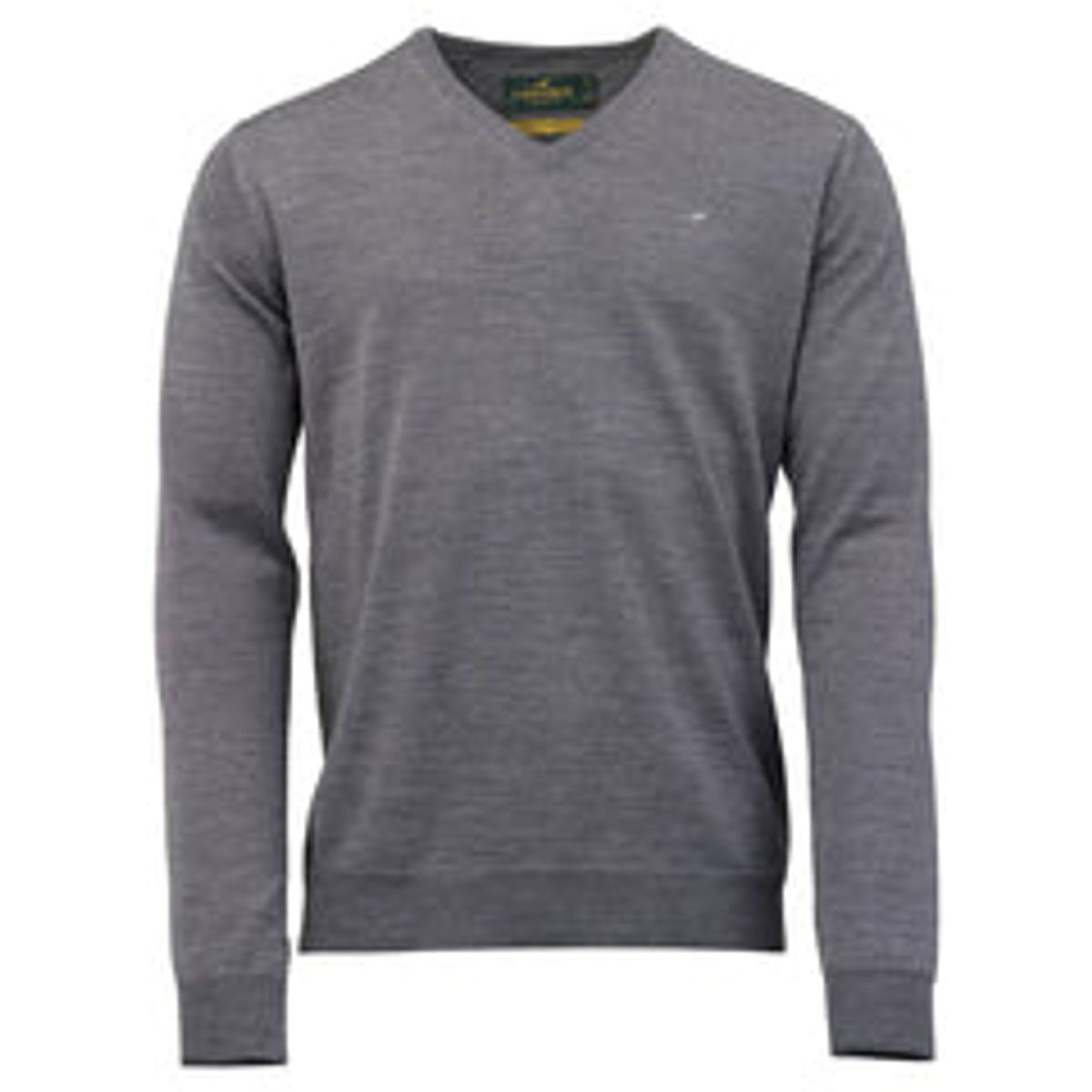 Sussex V-neck Merino Sweater - Overcast