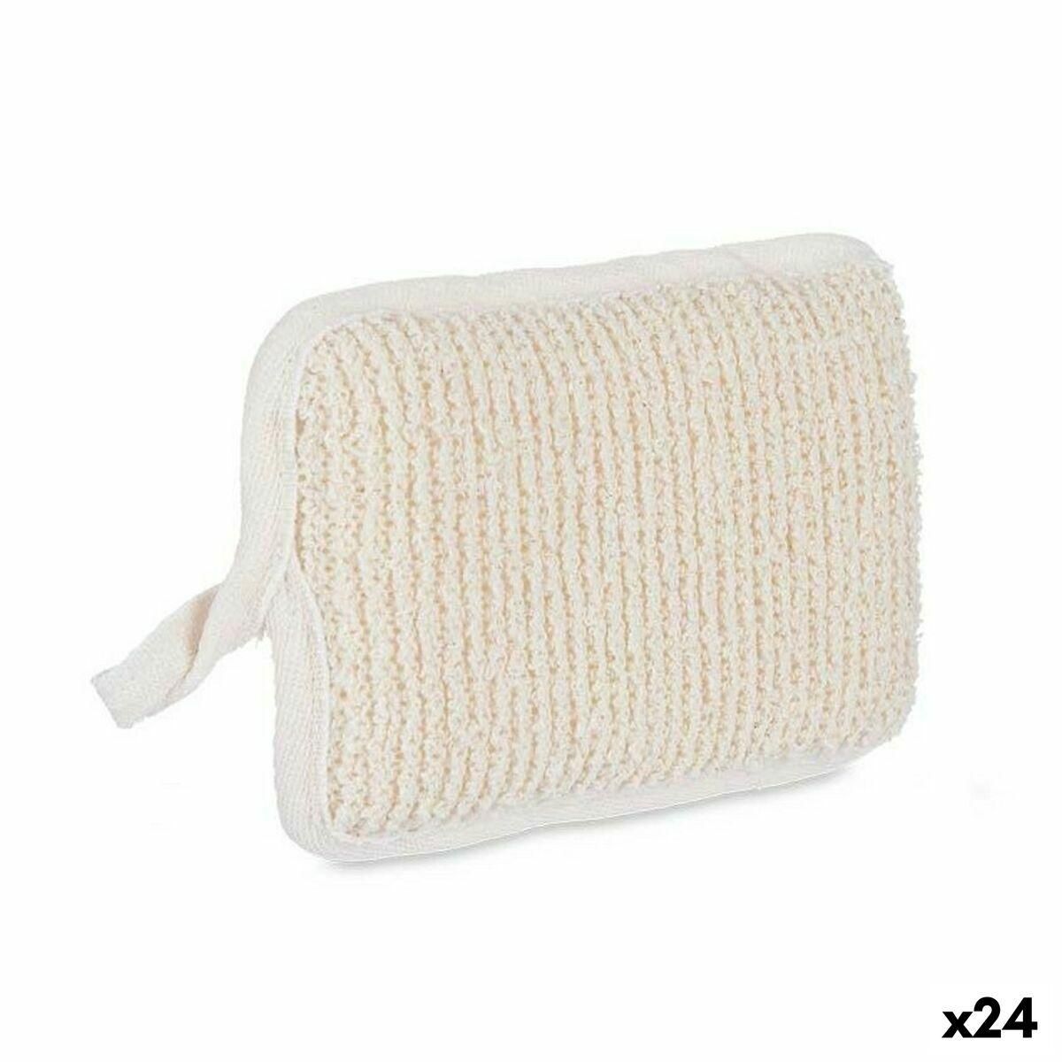 Svamp til Kroppen Hvid Beige 11 x 16,5 x 2 cm (24 enheder)