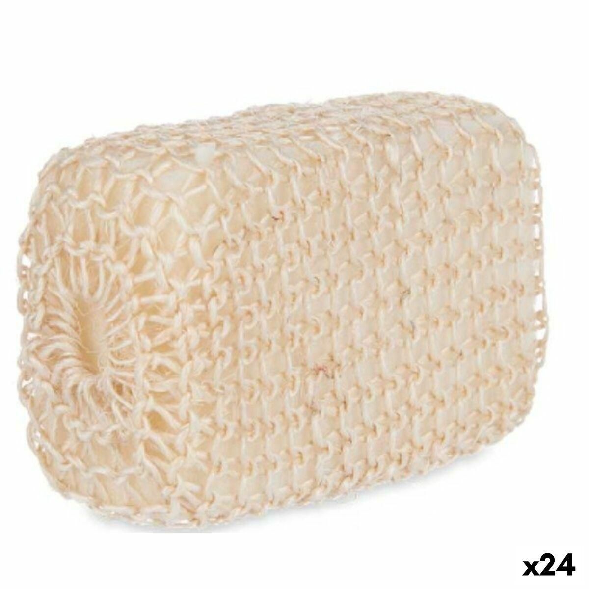 Svamp til Kroppen Hvid Beige 9 x 14 x 6 cm (24 enheder)