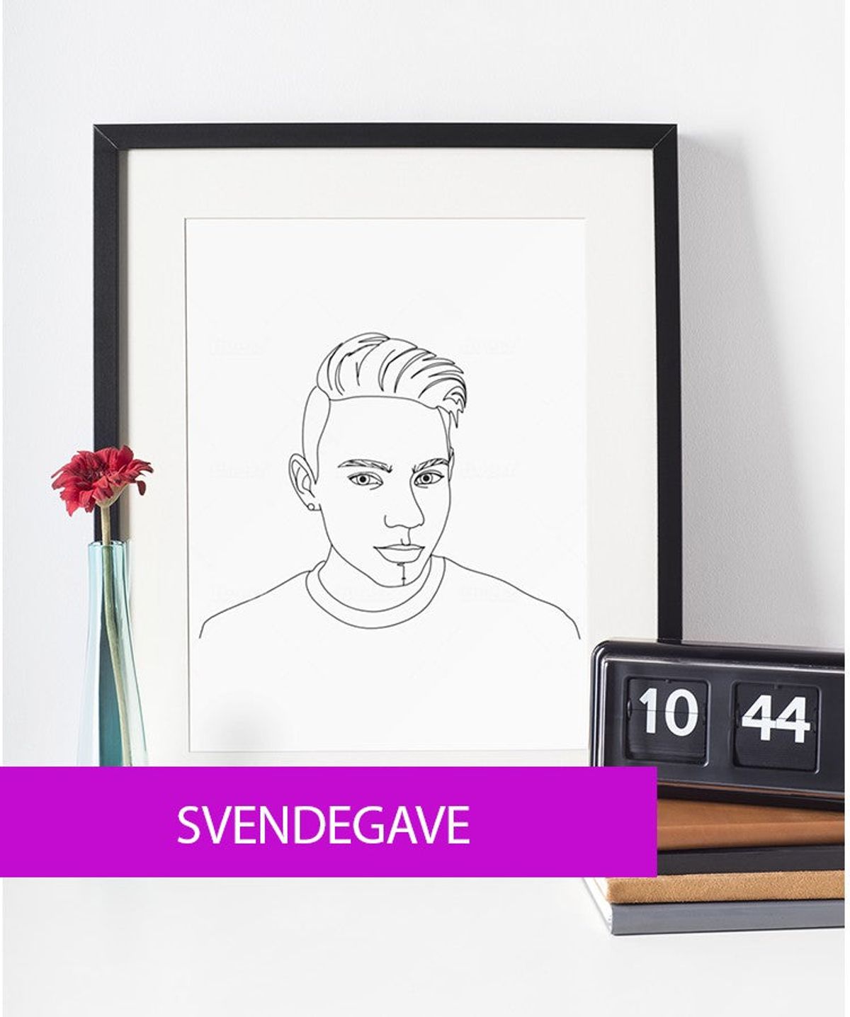 Svendegilde - line art tegning efter dine fotos