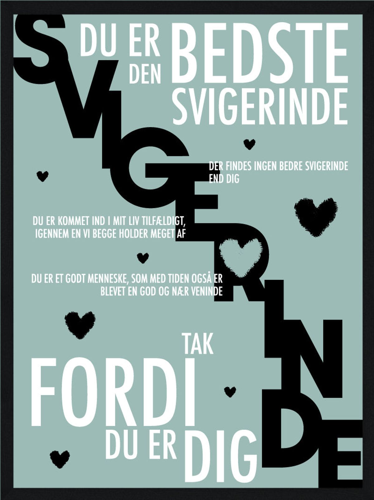 Svigerinde plakat - Personlig plakat