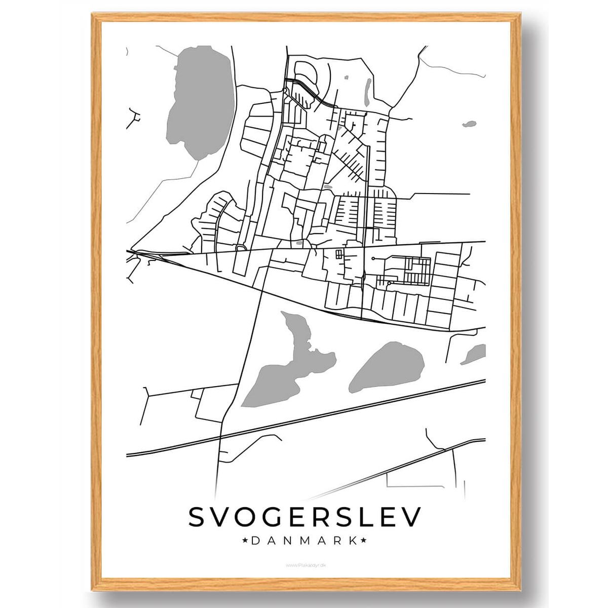 Svogerslev by plakat - hvid (Størrelse: S - 21x29,7cm (A4))