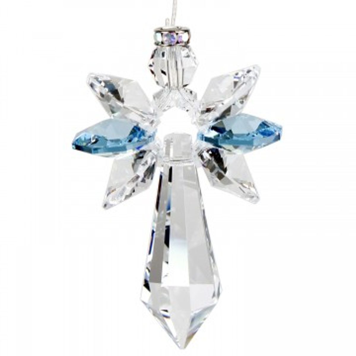 Swarovski krystal engel lyseblå - Engel i Swarovski krystal - GodKarmaShop