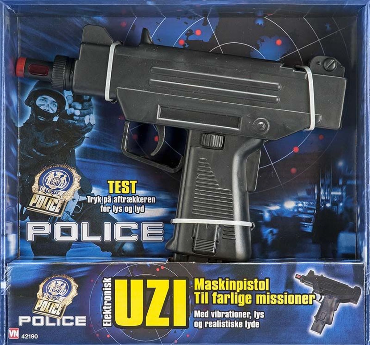 SWAT UNIT ELEKTRONISK UZI - Legetøjsvåben - Legekammeraten.dk