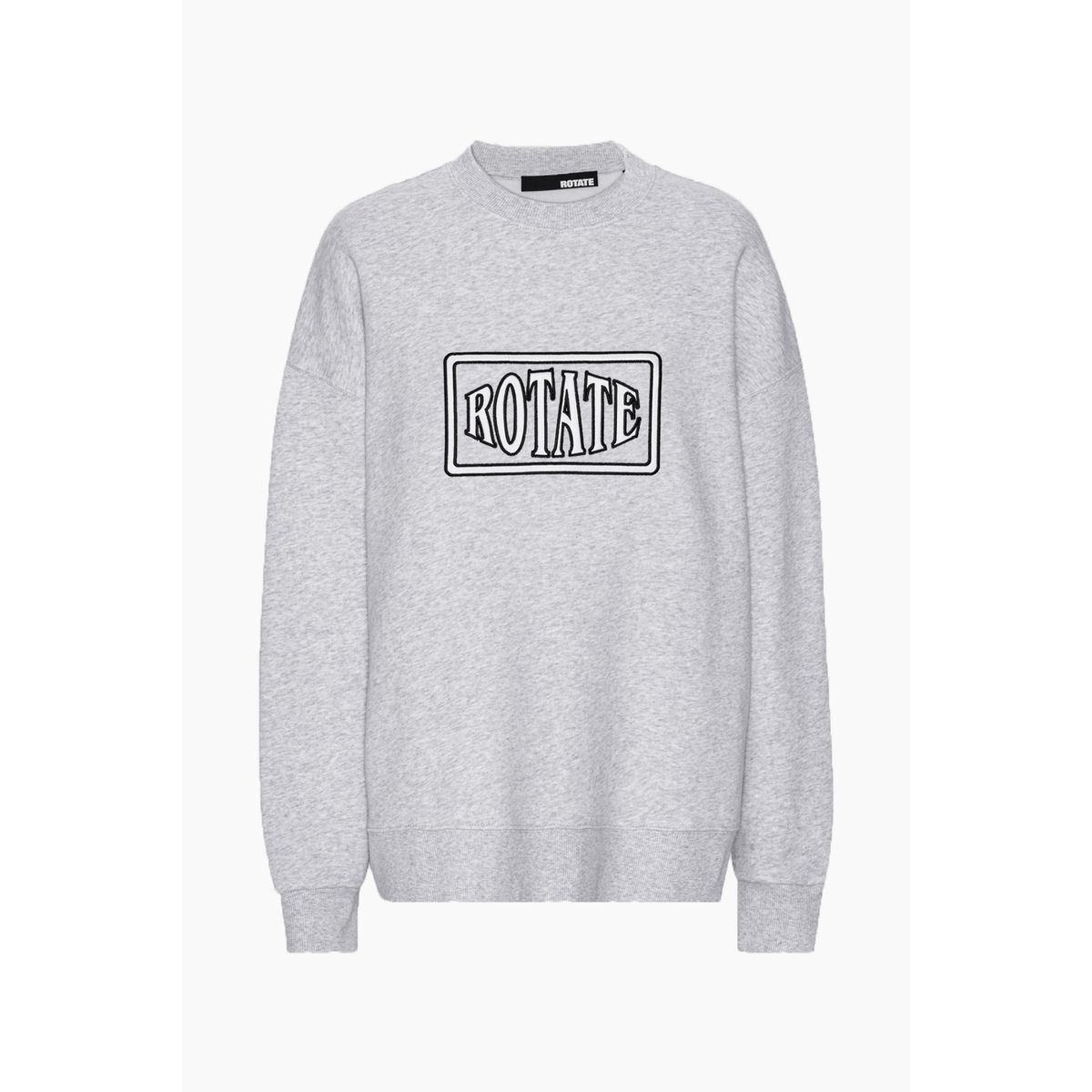 Sweat Crewneck With Logo - Light Grey Melange - ROTATE - Grå XS