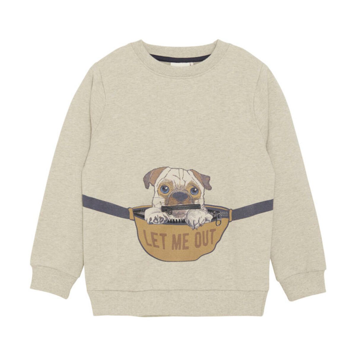 Sweatshirt langærmet - Beige Melange - 92