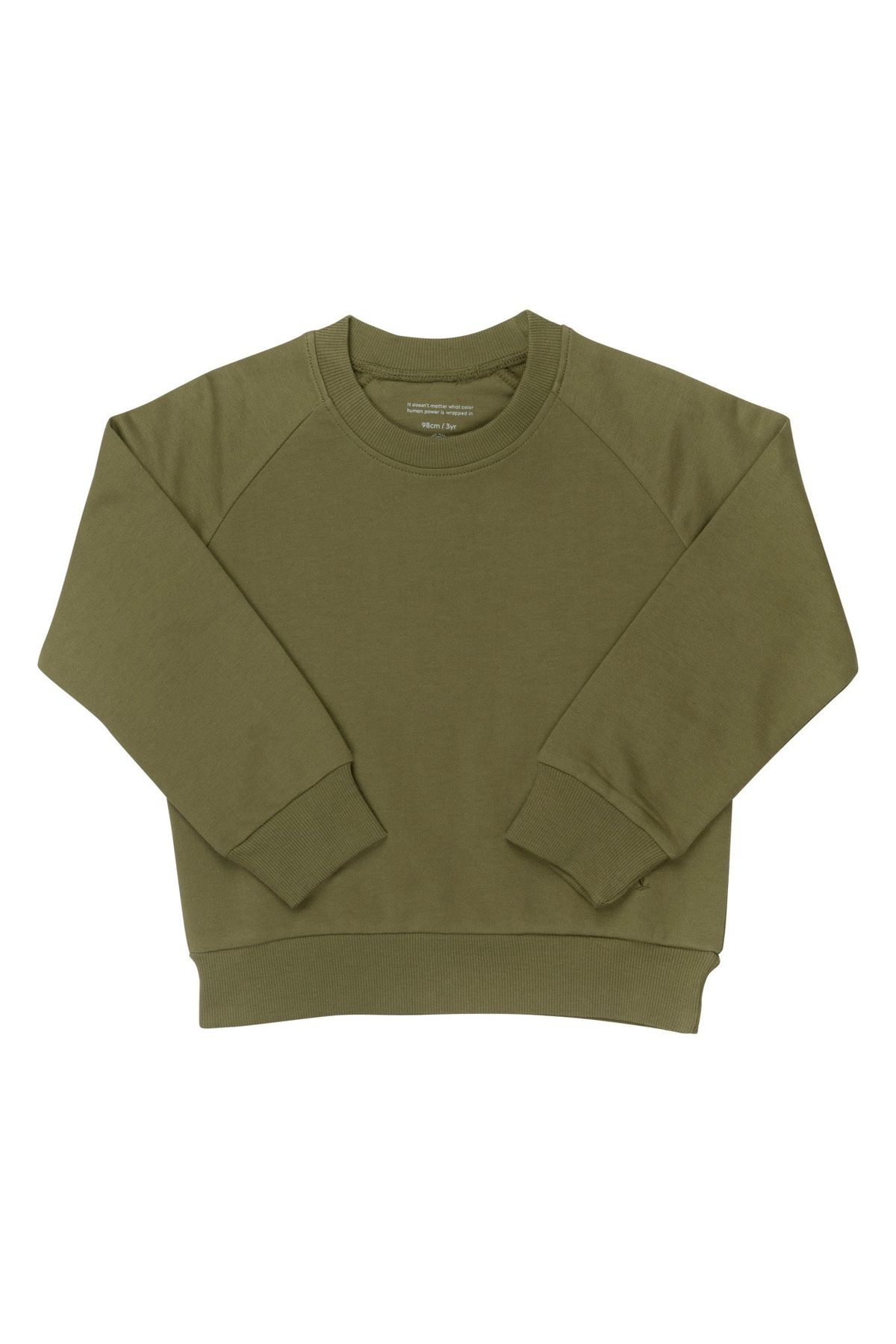 SWEATSHIRT MED RUND HALS - DARK GREEN - DARK GREEN / 110