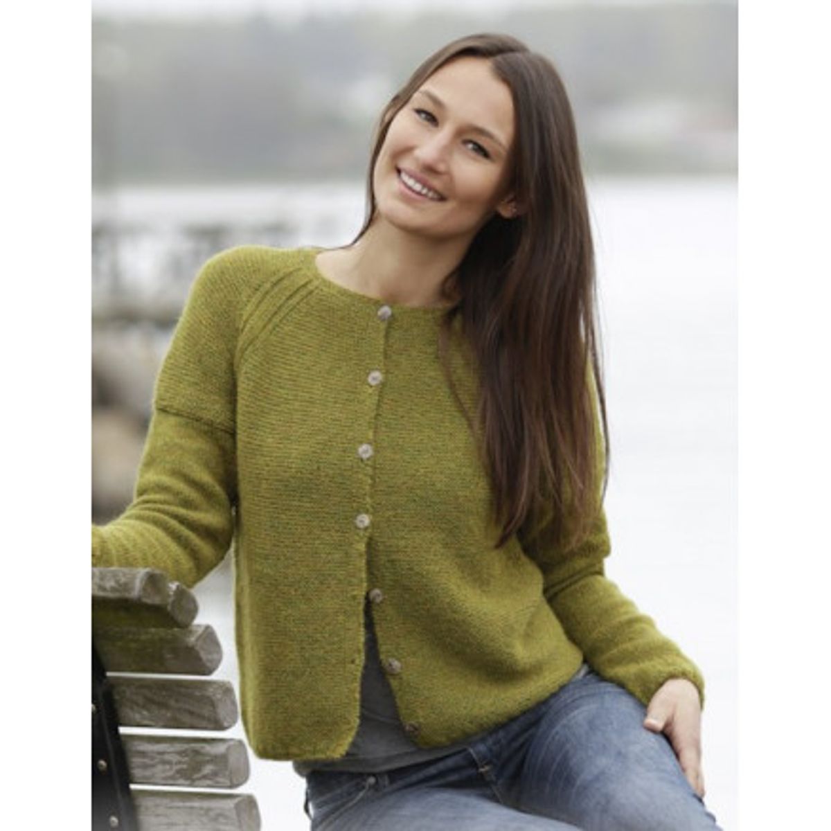 Sweet Olivia Cardigan by DROPS Design - Jakke Strikkeopskrift str. S - - X-Large