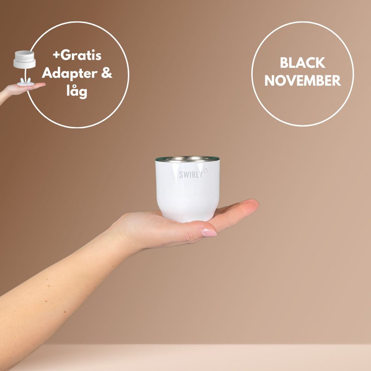 Swirly Flaskevarmer - Gratis Tommee Tippee adapter / Lyseblå