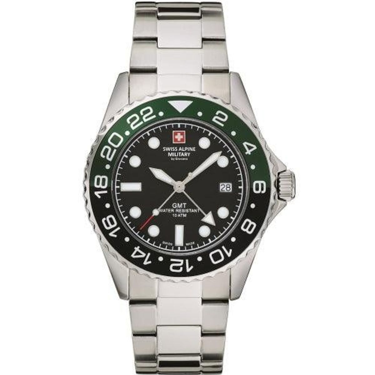 Swiss Alpine Milietary GMT Dark Green Herreur