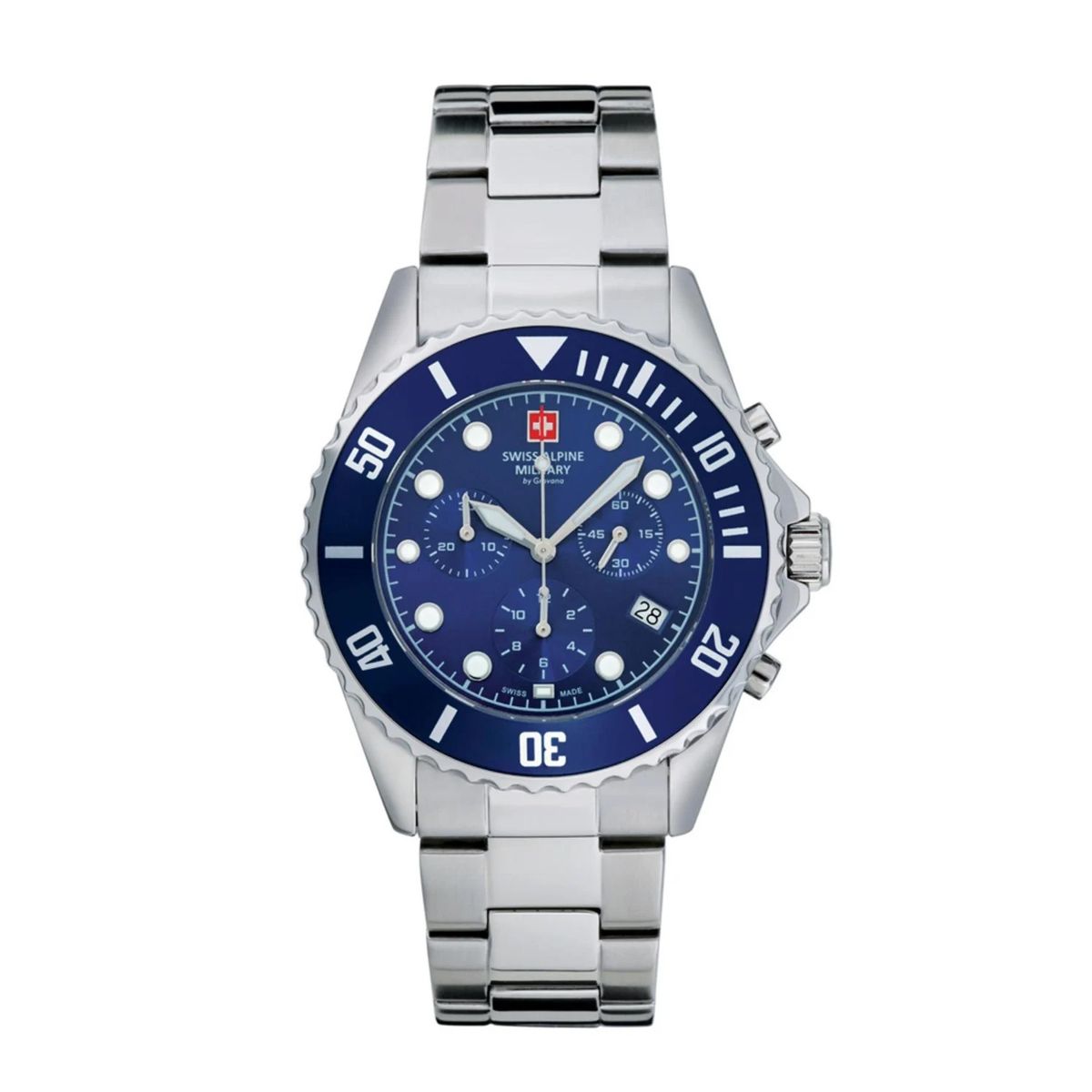 Swiss Alpine Milietary Master Diver Blue Herreur