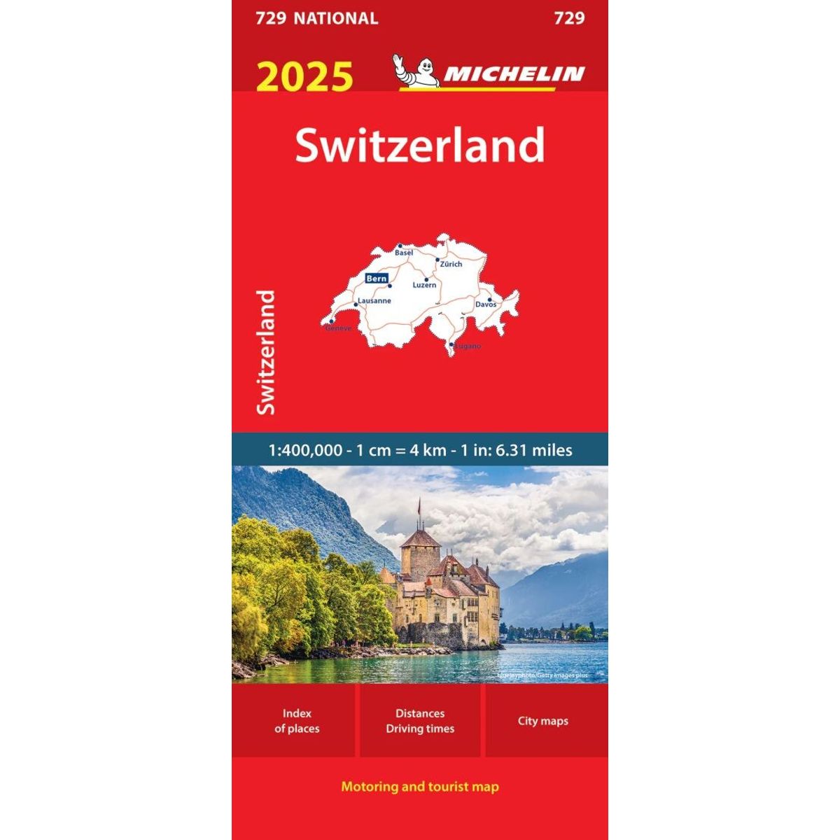 Switzerland 2025, Michelin National Map 729 - English book