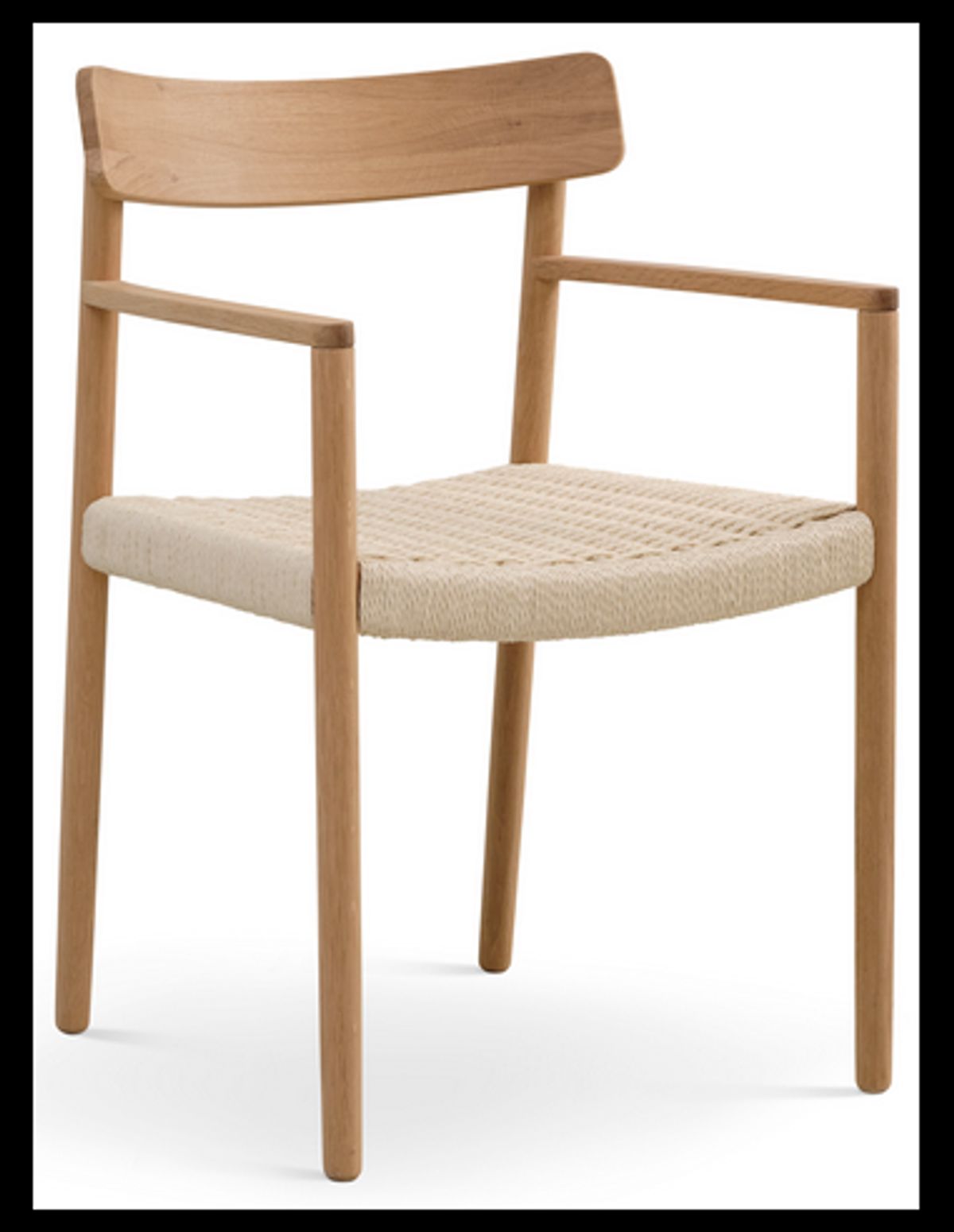 Syd spisebordsstol i egetræ og rattan H80,4 cm - Eg/Natur