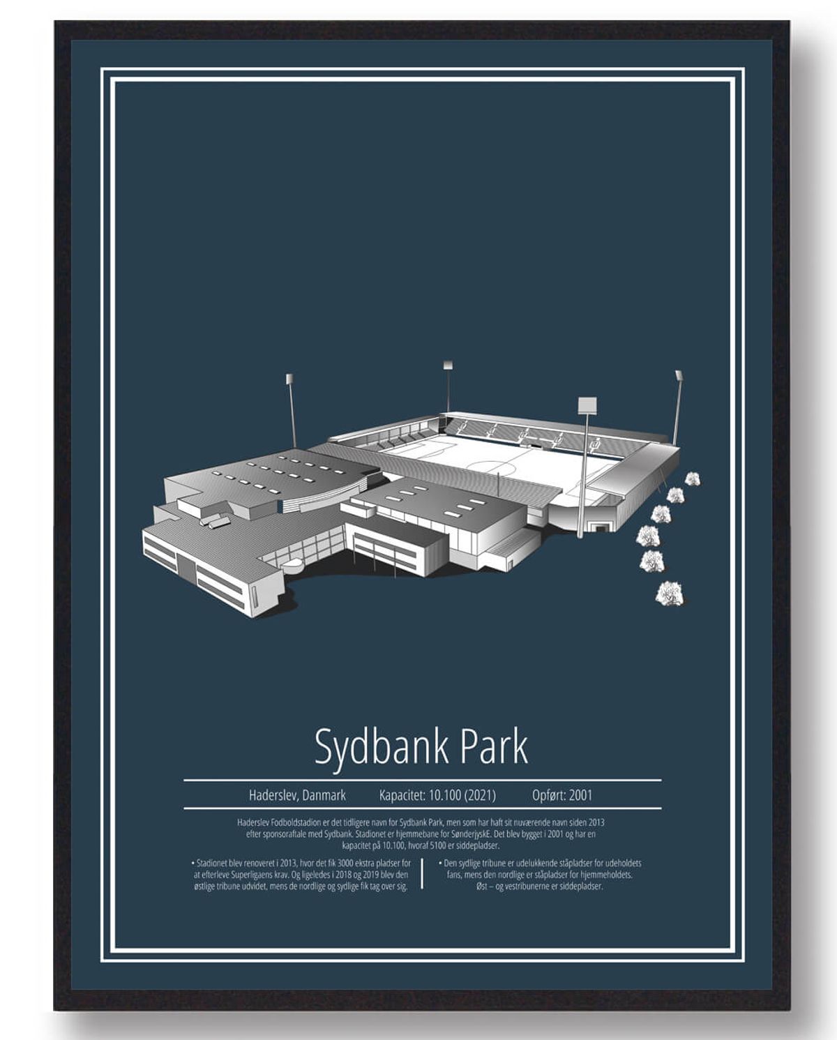 Sydbank Park SønderjyskE plakat (Størrelse: S - 21x29,7cm (A4))