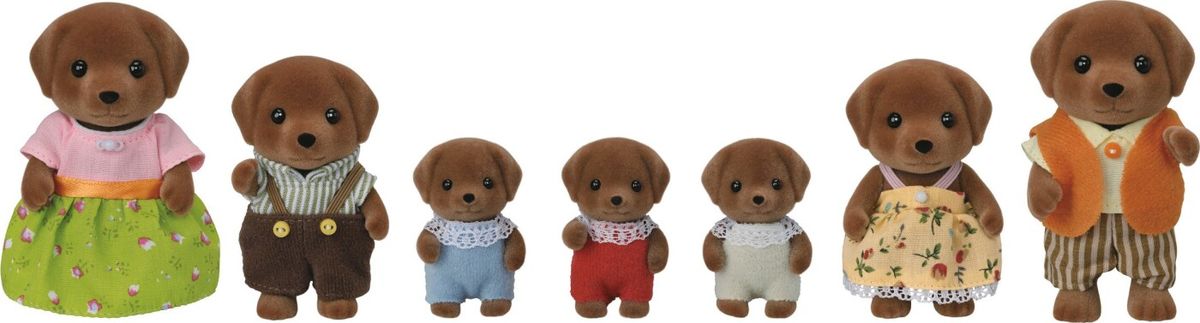 Sylvanian Families Figurer - Chokolade Labrador Familie - 5730