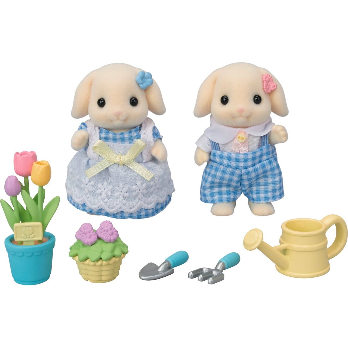 Sylvanian Families - Flora Kanin Bror Og Søster - Havesæt - 5736