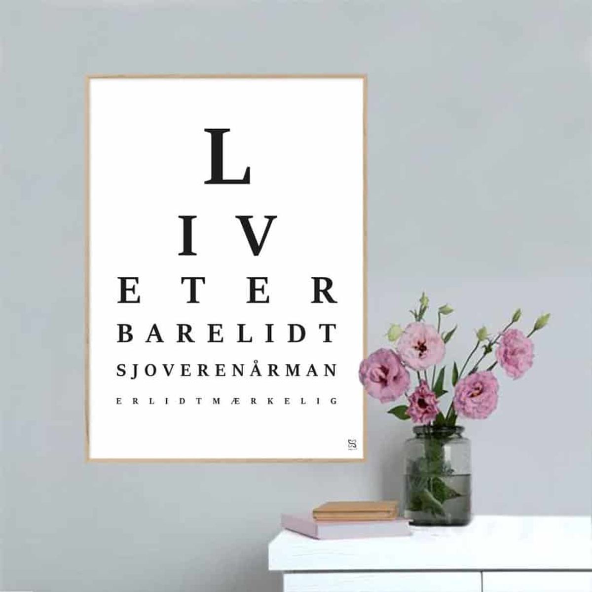 Synstavle - Livet er bare lidt sjovere - Songshape plakat - 21 x 30 cm / Small / lodret